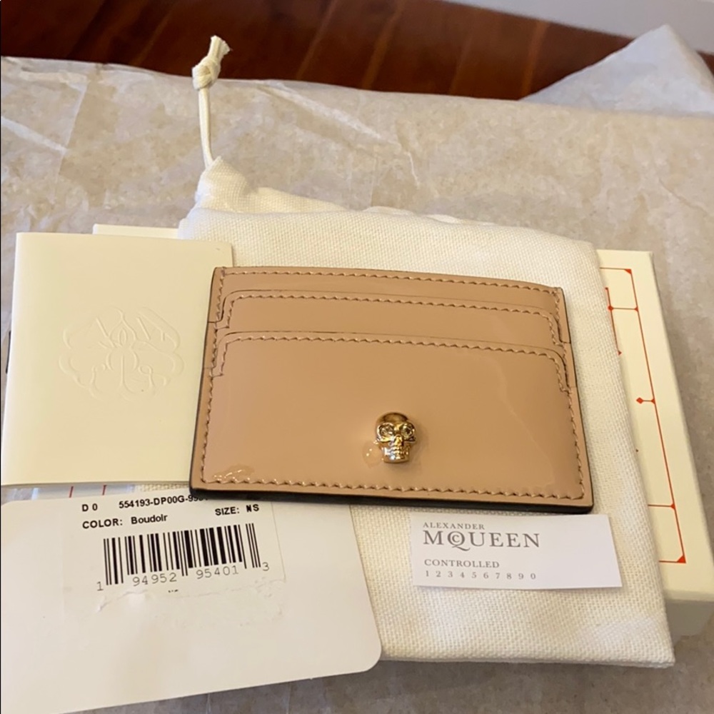 Authentic Alexander McQueen Skull Card Case